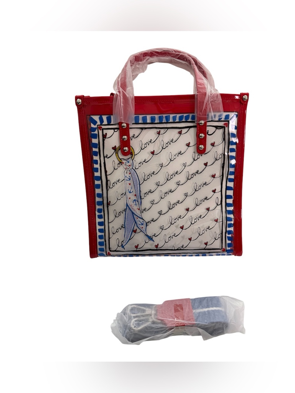 Brighton Striped Clear Love Tote Bag - Picture 4 of 5
